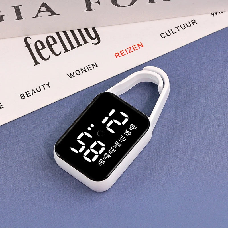 LED Pedometer Bracelet Step Counter Watch with 12/24H Time Display Silicone Fitness Tracker Step Watch