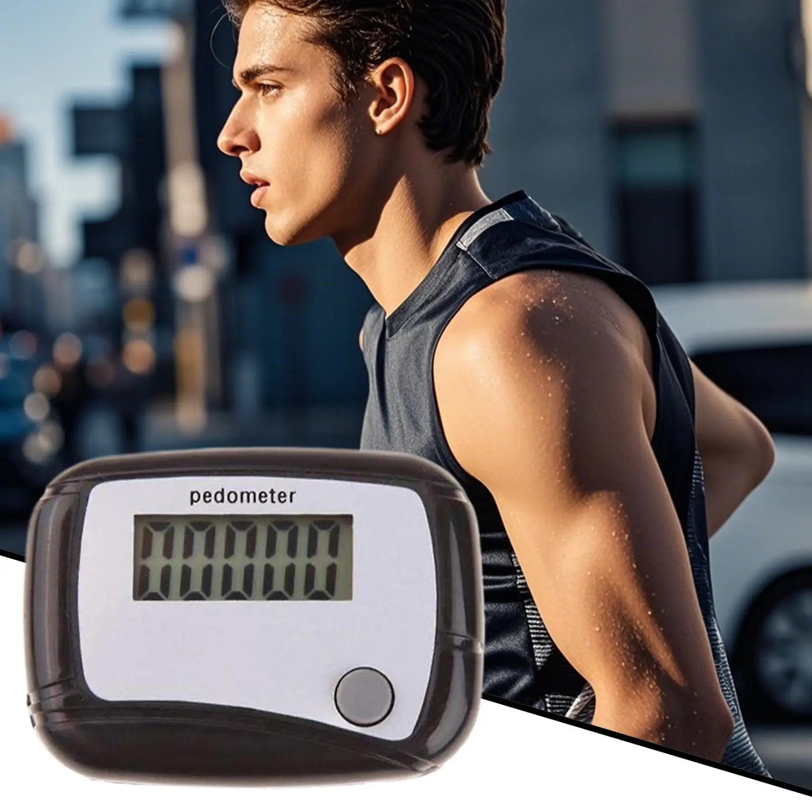 Pedometer for Walking Digital Fitness Sports Walk Meter 3D Step Pedometer for Sports Running Training Hiking Backpacking Travel