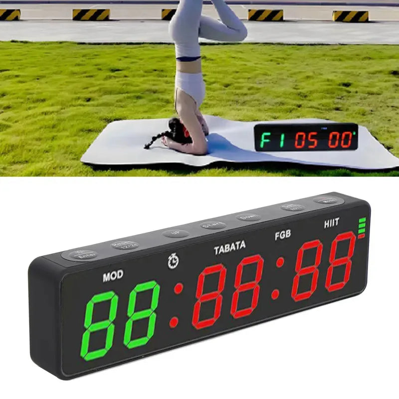 Fitness Digital Timer Gym Timer Clock HIIT Mode Portable Countdown And Count Up Rechargeable Stopwatch Magnetic For Boxing