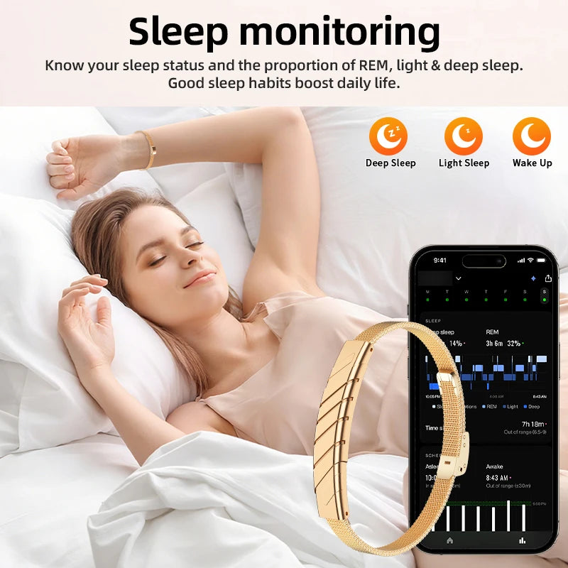 No Screen Smart Band Bracelet New Sports Women Fitness Tracker Heart Rate Blood Oxygen Sleep Monitor Pedometer Smartwatch 2026