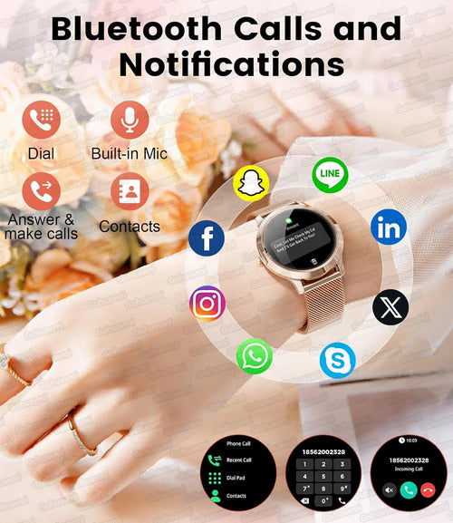 2026 New Smart Watch For Women Gift 1.32 Inch Full Touch Screen Sports Fitness Watches Bluetooth Calls Digital Smartwatch Ladies