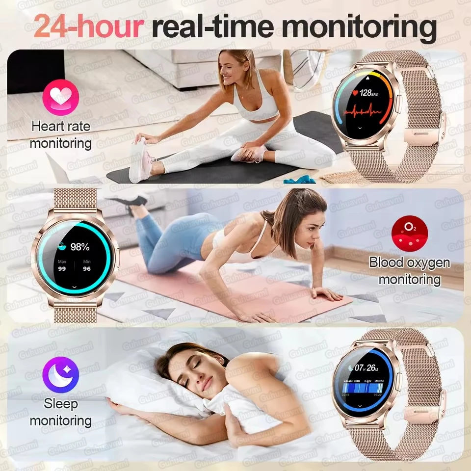 2026 New Smart Watch For Women Gift 1.32 Inch Full Touch Screen Sports Fitness Watches Bluetooth Calls Digital Smartwatch Ladies