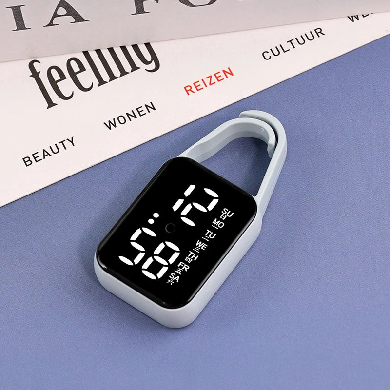 LED Pedometer Bracelet Step Counter Watch with 12/24H Time Display Silicone Fitness Tracker Step Watch