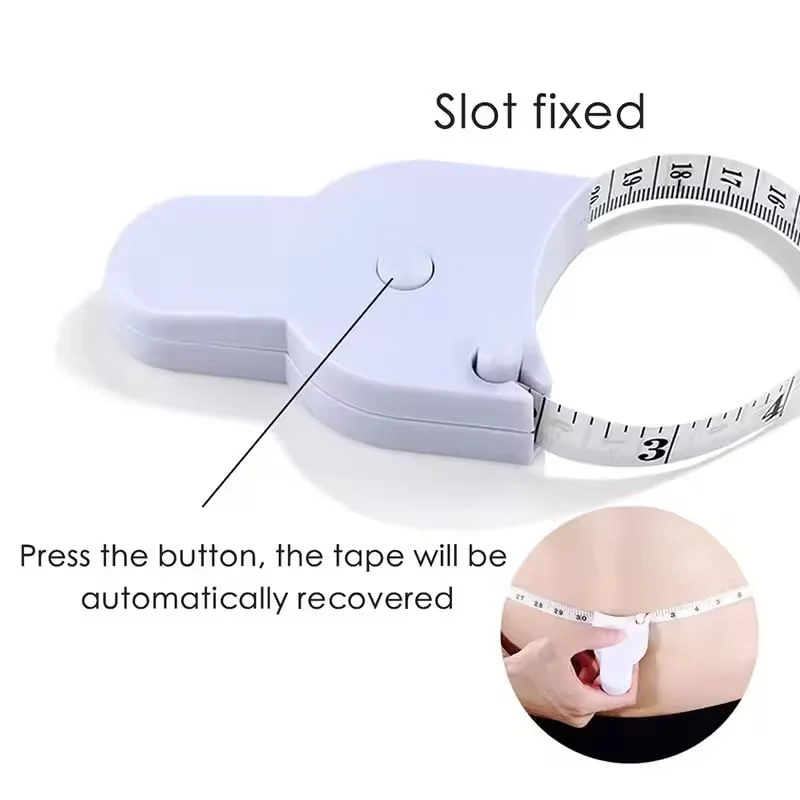 Body fat caliper and Waist Measurement Tape set - handheld fat caliper and tape combination, portable fitness measuring tool