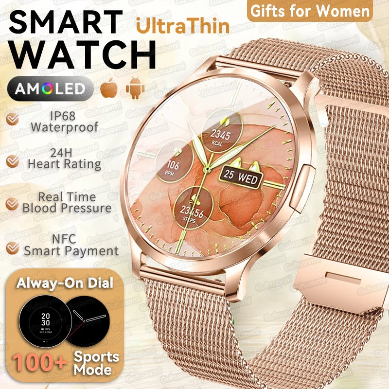 2026 New Smart Watch For Women Gift 1.32 Inch Full Touch Screen Sports Fitness Watches Bluetooth Calls Digital Smartwatch Ladies