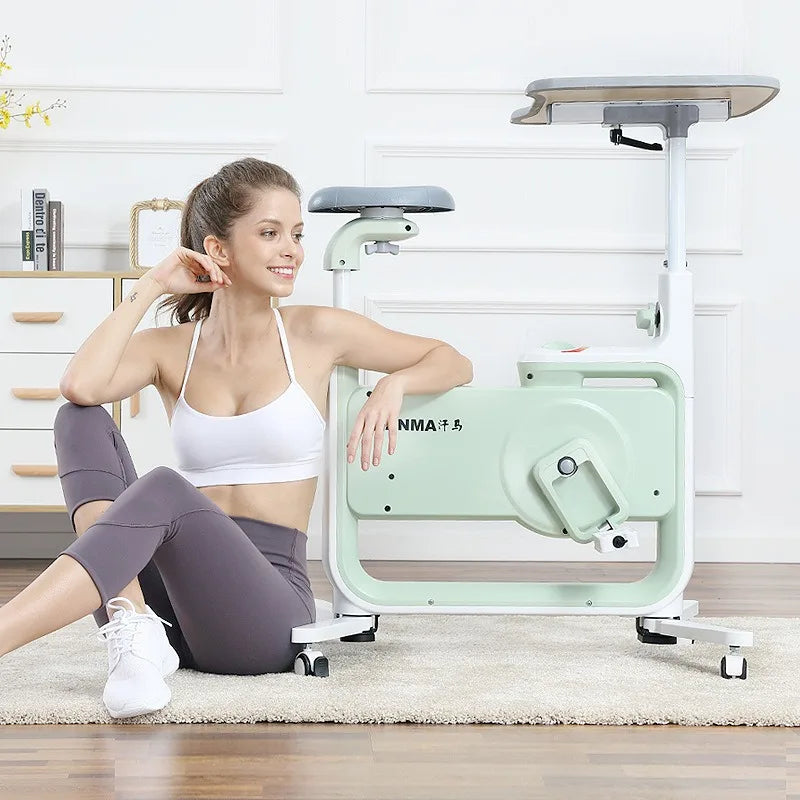Foldable Magnetic Exercise Bike Quiet Indoor Cycling Bike Home Office Fitness Weight Loss Cardio Workout Station