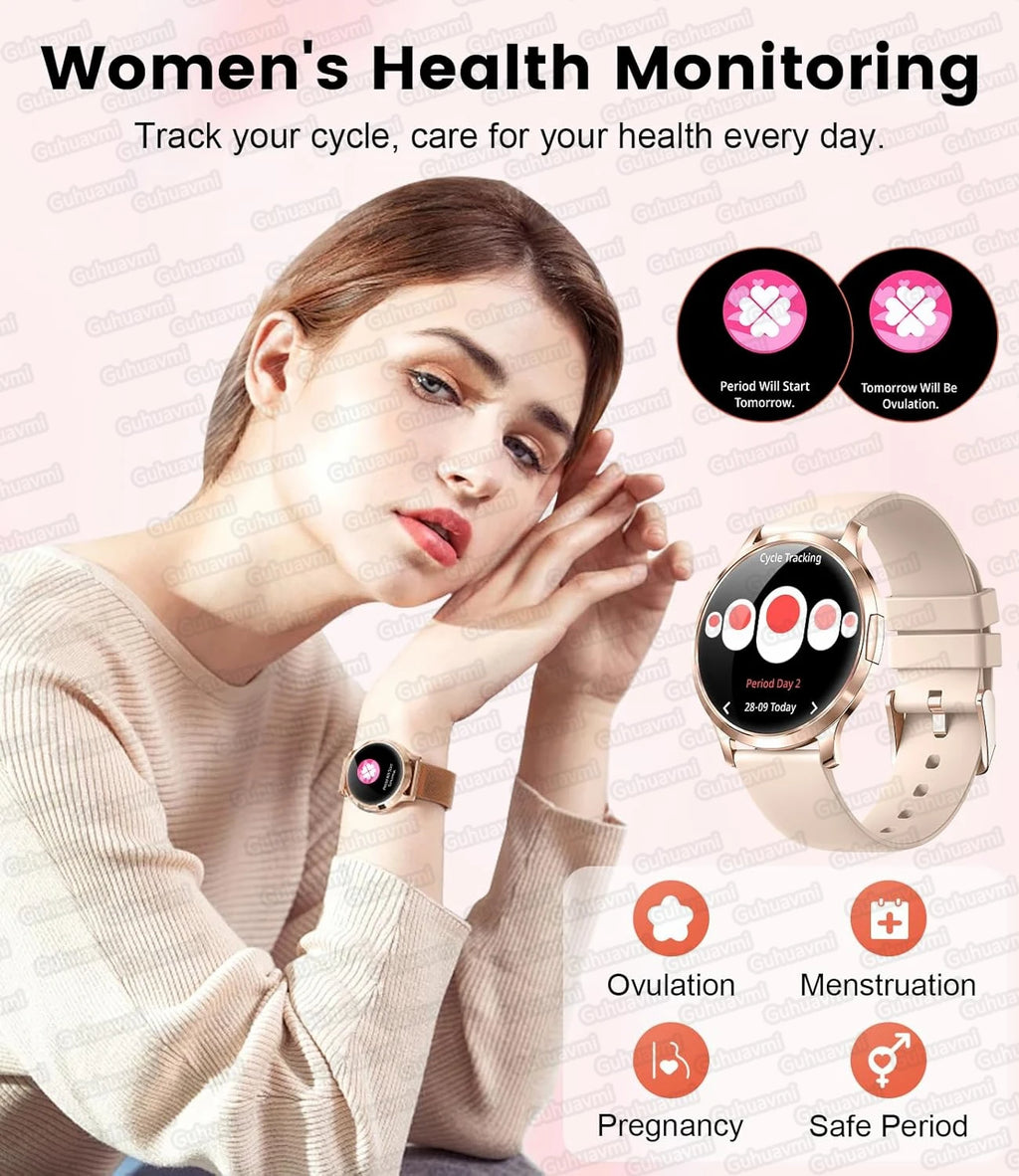 2026 New Smart Watch For Women Gift 1.32 Inch Full Touch Screen Sports Fitness Watches Bluetooth Calls Digital Smartwatch Ladies