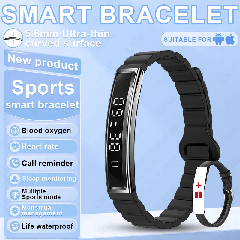 Daily Fitness Tracker Women Sport Smart Bracelet 2026 New Fashion Heart Rate Health Monitoring IP68 Waterproof Smart Watch Men