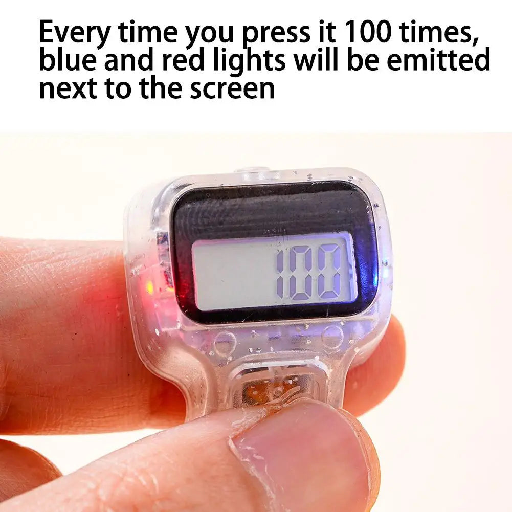 Fitness Finger Counter, Mini Digital Display Hand Counter Click Manual Digital Clicker For Tracking Swim Laps Or Running Laps
