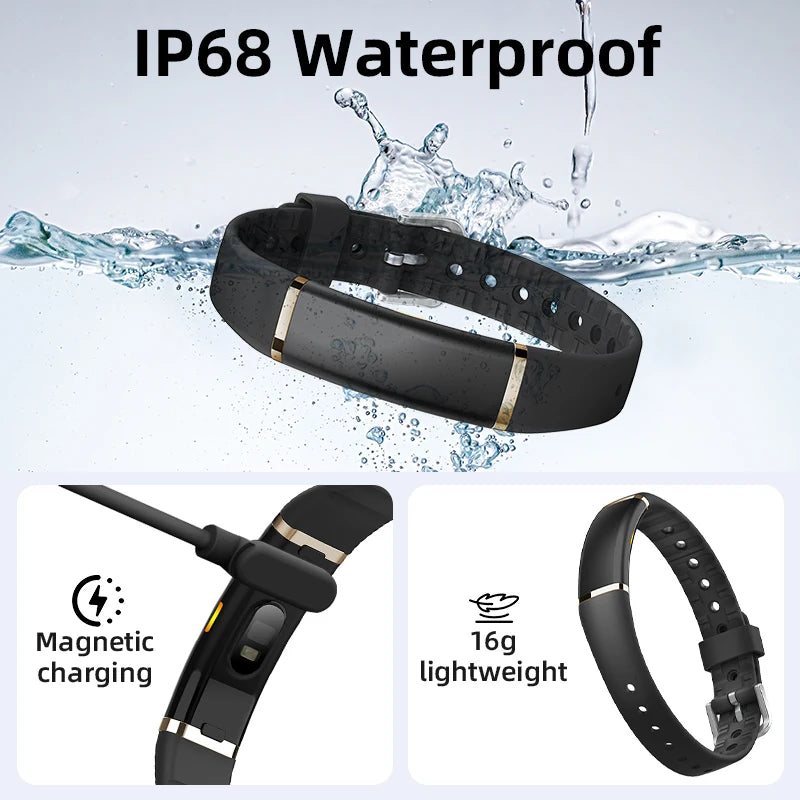 LIGE Sport Band Men Women Fitness Smart Bracelet No Screen Heart Rate Blood Monitor Smart Watch Waterproof Multifunction Watches