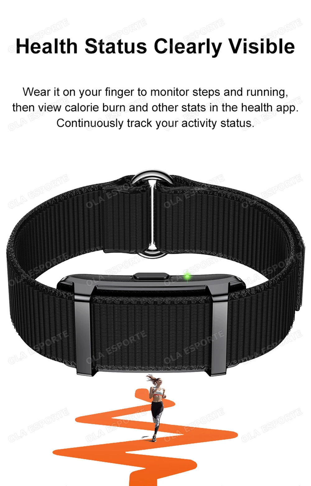 New No Screen Smart Bracelet Fitness Tracker Pedometer Breathable Sport Wristband Message Reminder Heart Rate Monitor Smartwatch