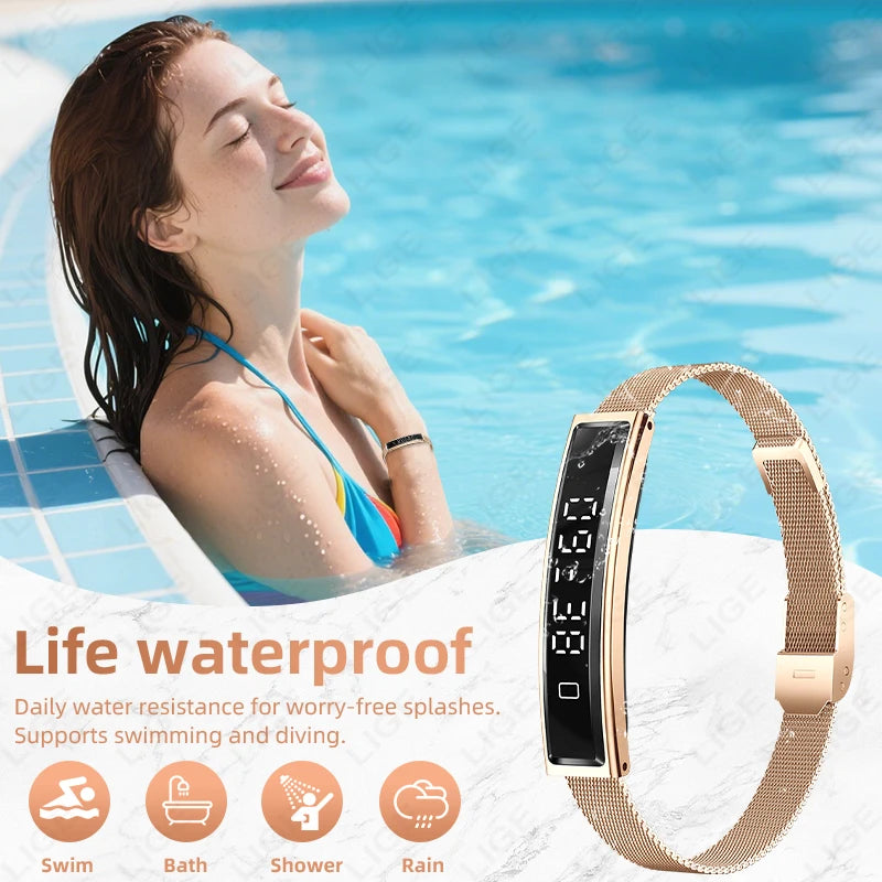 Daily Fitness Tracker Women Sport Smart Bracelet 2026 New Fashion Heart Rate Health Monitoring IP68 Waterproof Smart Watch Men