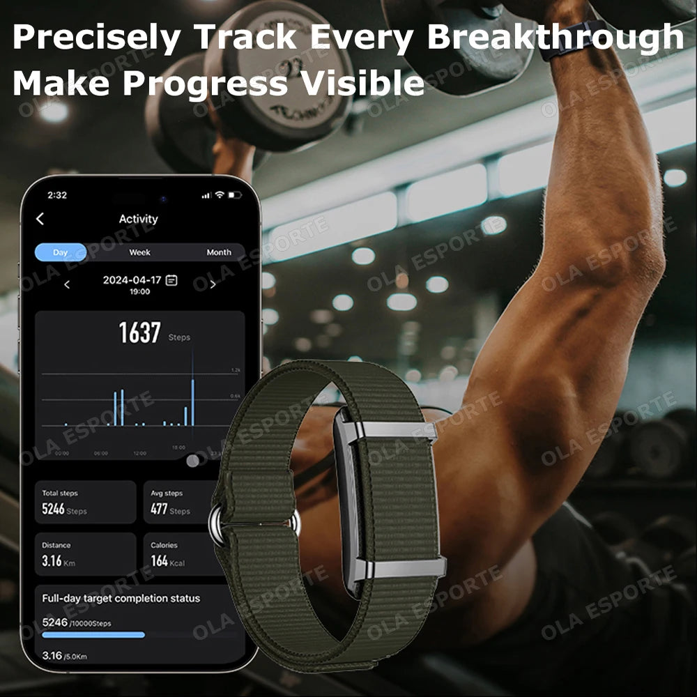 New No Screen Smart Bracelet Fitness Tracker Pedometer Breathable Sport Wristband Message Reminder Heart Rate Monitor Smartwatch