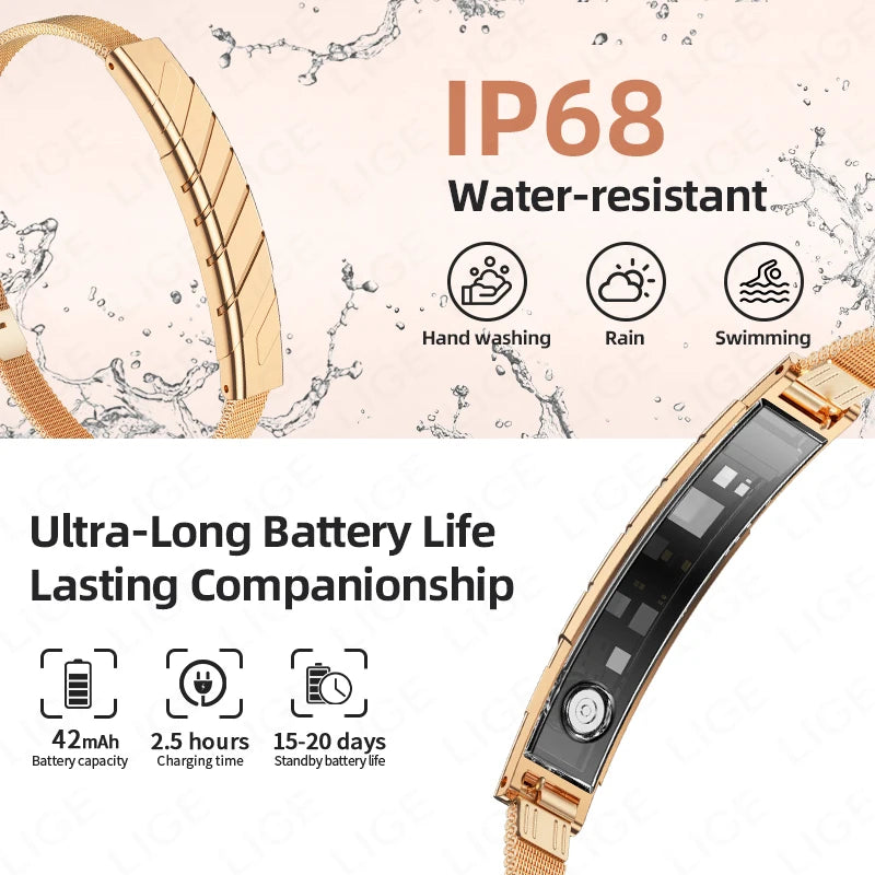 No Screen Smart Band Bracelet New Sports Women Fitness Tracker Heart Rate Blood Oxygen Sleep Monitor Pedometer Smartwatch 2026