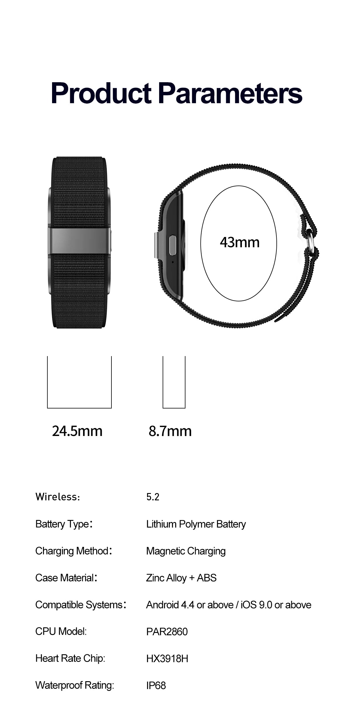 Fitness Tracker Sport Band Men No Screen Smart Bracelet Women Heart Rate Sleep Monitor Pedometer Waterproof Electronic Bracelet