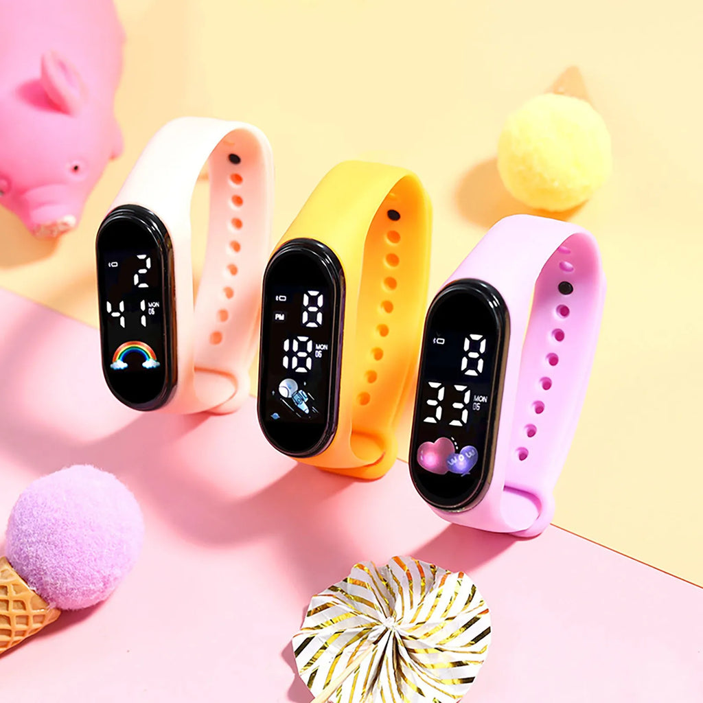 Children'S Smart Sports Watch Outdoor Electronic Fitness Smart Silicone Bracelet Children'S Waterproof Multifunctional Watch