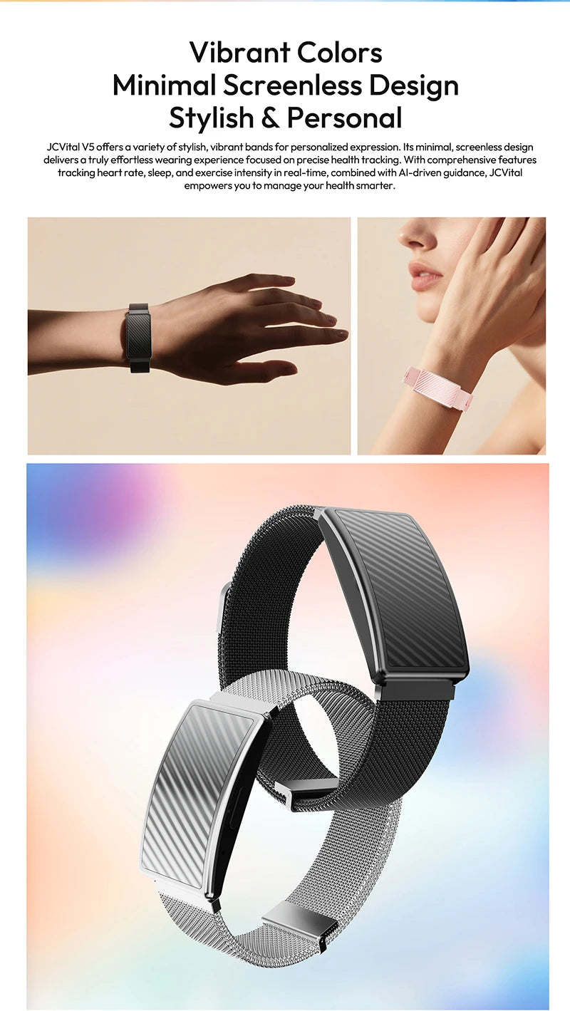 JCVital V5 Black Smart Band Health Trend Monit or Fitness Recovery Bracelet Wearable Device for Rehabilitation