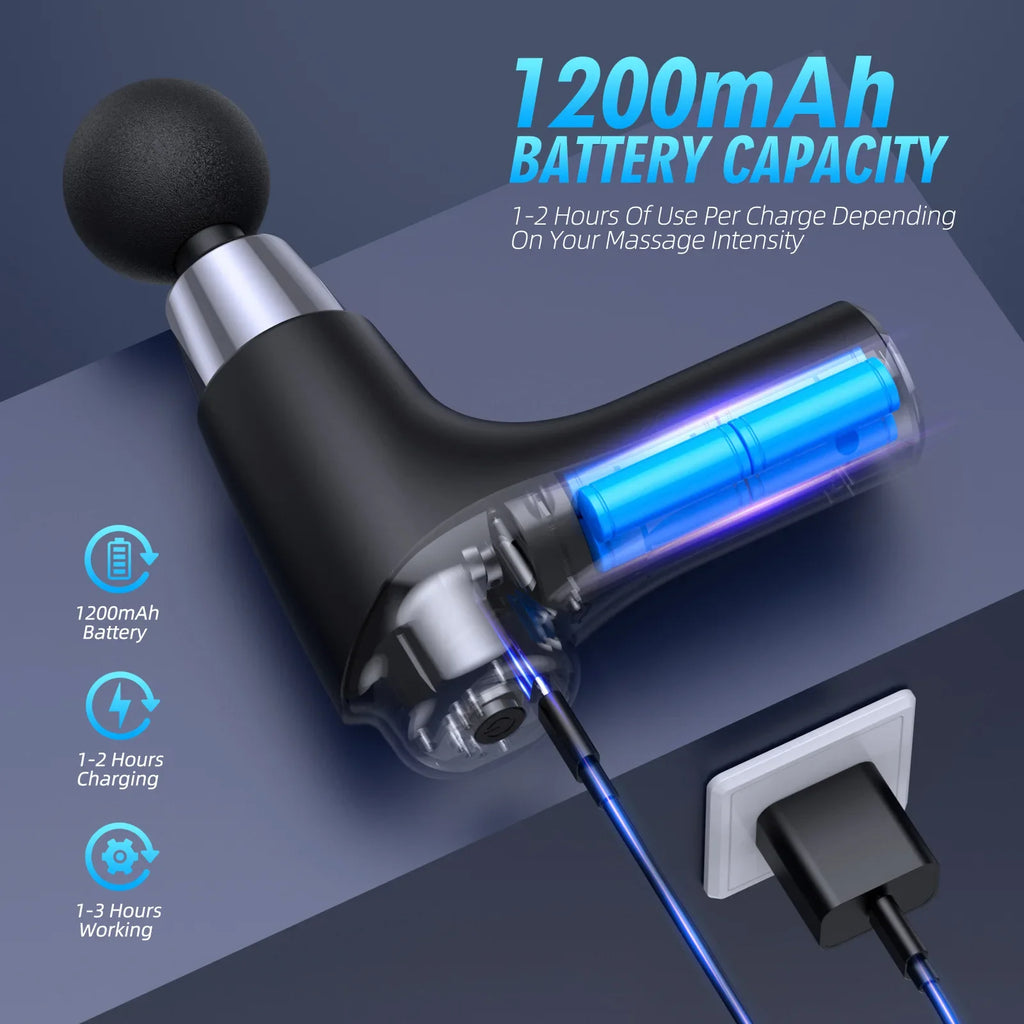 Touchscreen Version Fitness Equipment Handheld Mini 6 Gear Fascia Gun Electric Impact Home Relaxation Muscle Massager Fascia Gun