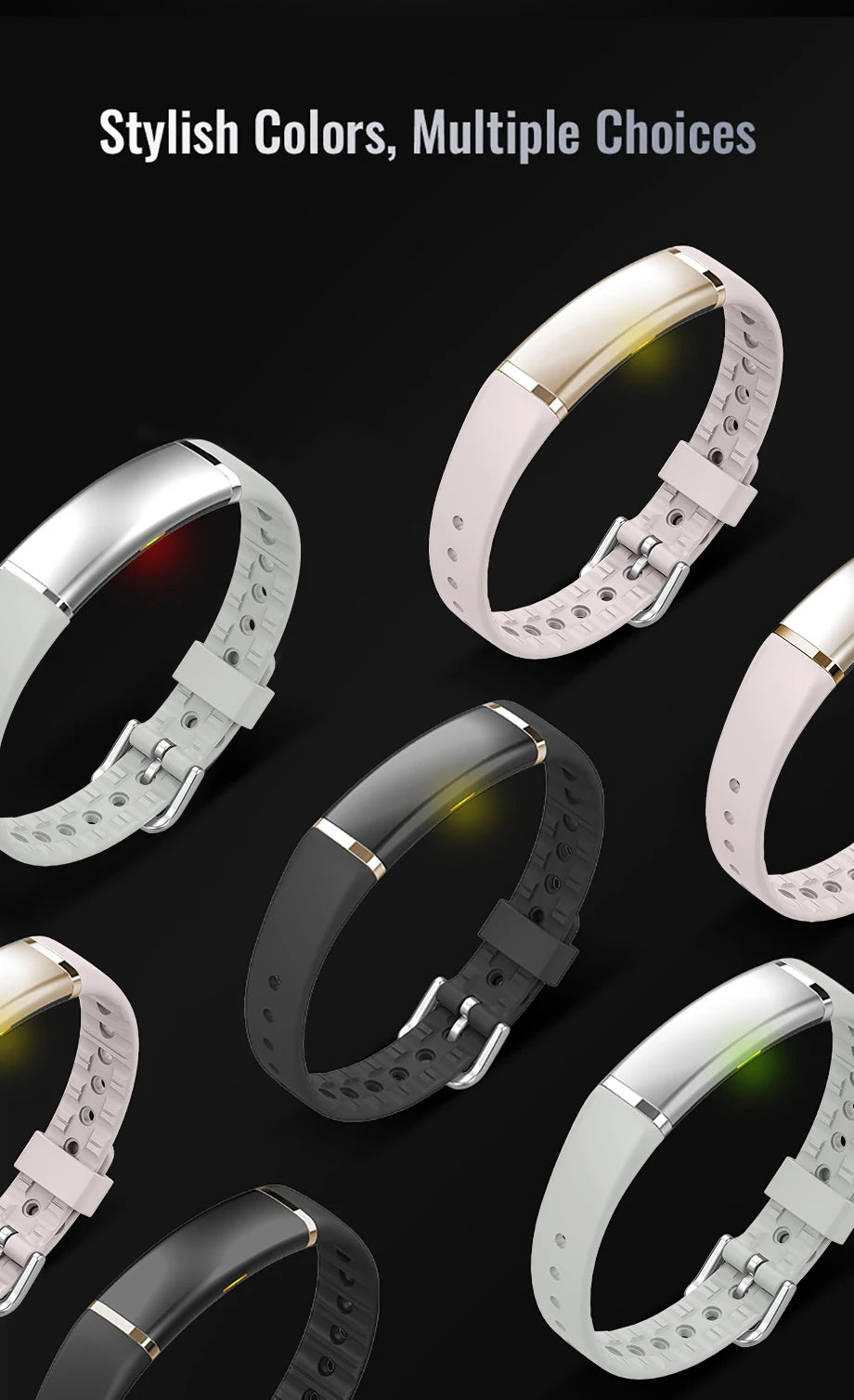 LIGE Sport Band Men Women Fitness Smart Bracelet No Screen Heart Rate Blood Monitor Smart Watch Waterproof Multifunction Watches