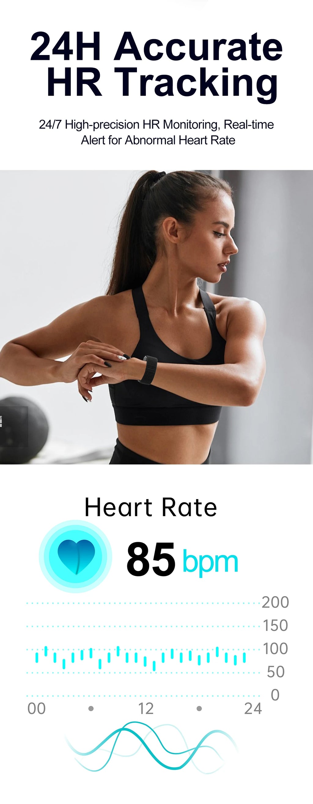 Fitness Tracker Sport Band Men No Screen Smart Bracelet Women Heart Rate Sleep Monitor Pedometer Waterproof Electronic Bracelet