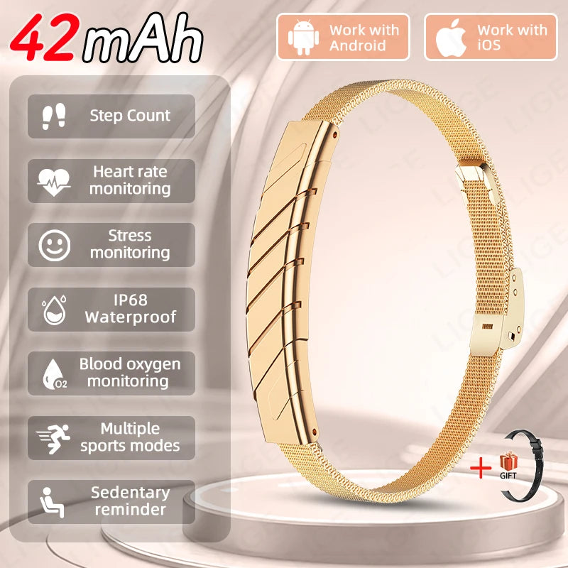 No Screen Smart Band Bracelet New Sports Women Fitness Tracker Heart Rate Blood Oxygen Sleep Monitor Pedometer Smartwatch 2026