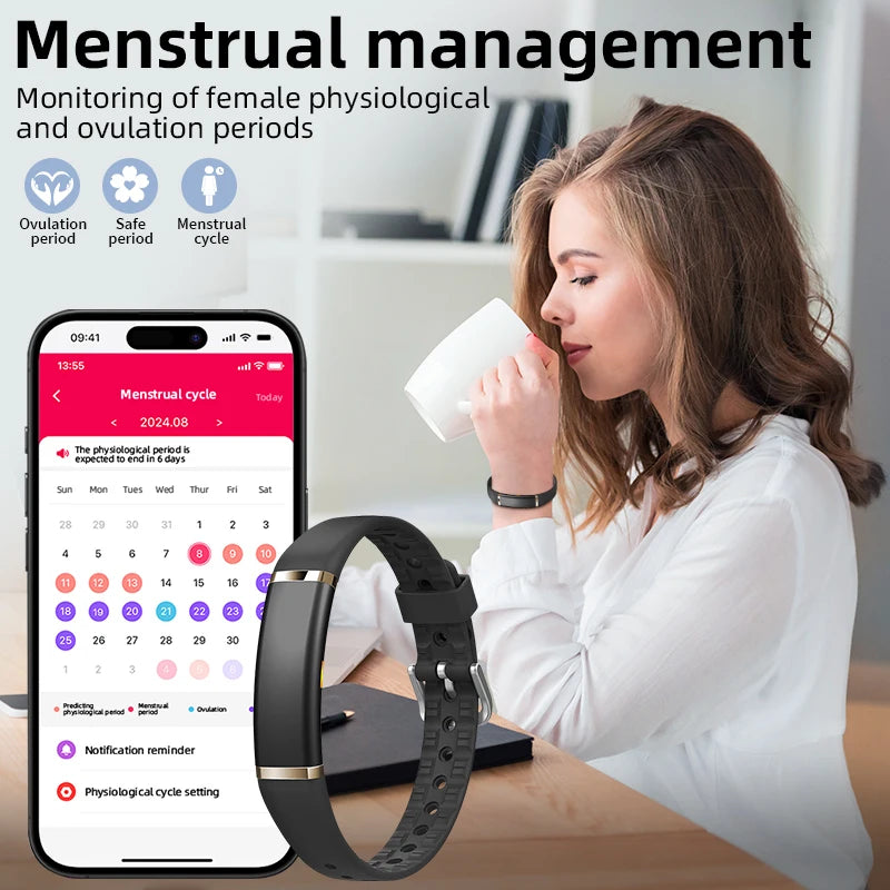 LIGE Sport Band Men Women Fitness Smart Bracelet No Screen Heart Rate Blood Monitor Smart Watch Waterproof Multifunction Watches