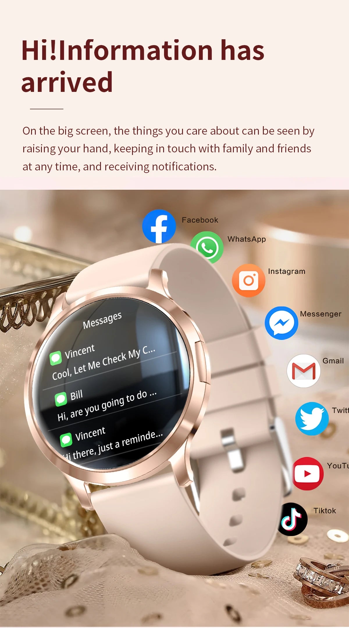 2026 New Smart Watch For Women Gift 1.32 Inch Full Touch Screen Sports Fitness Watches Bluetooth Calls Digital Smartwatch Ladies